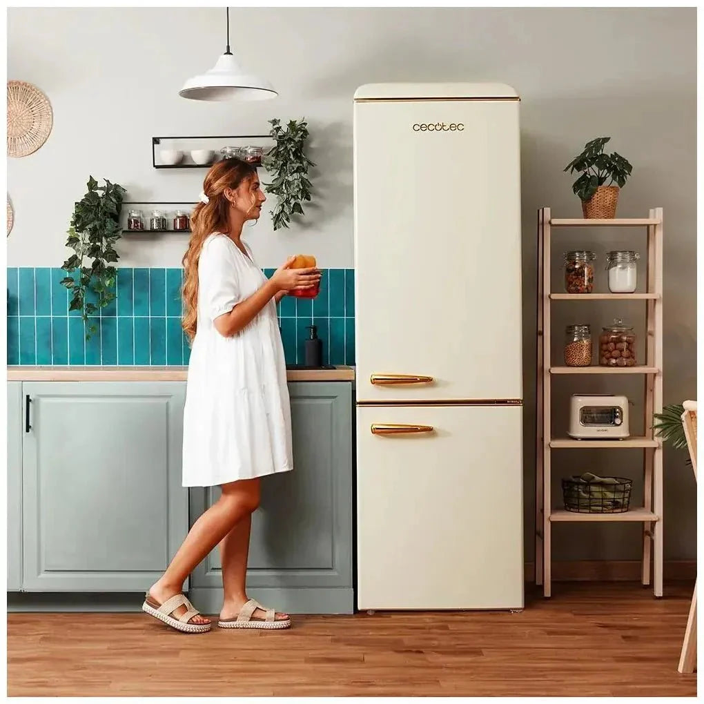 Frigorífico Retro 300L Beige E: Estilo, Eficiencia y Funcionalidad Avanzada de Cecotec