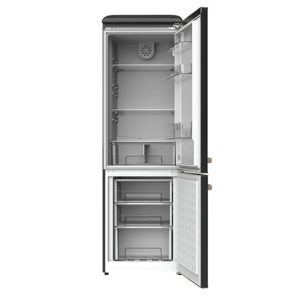 Frigorífico Retro 300L Negro, Clase E, Diseño Elegante y Eficiente Energéticamente de Cecotec