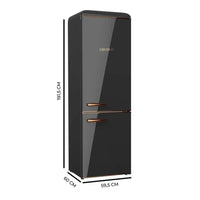 Frigorífico Retro 300L Negro, Clase E, Diseño Elegante y Eficiente Energéticamente de Cecotec