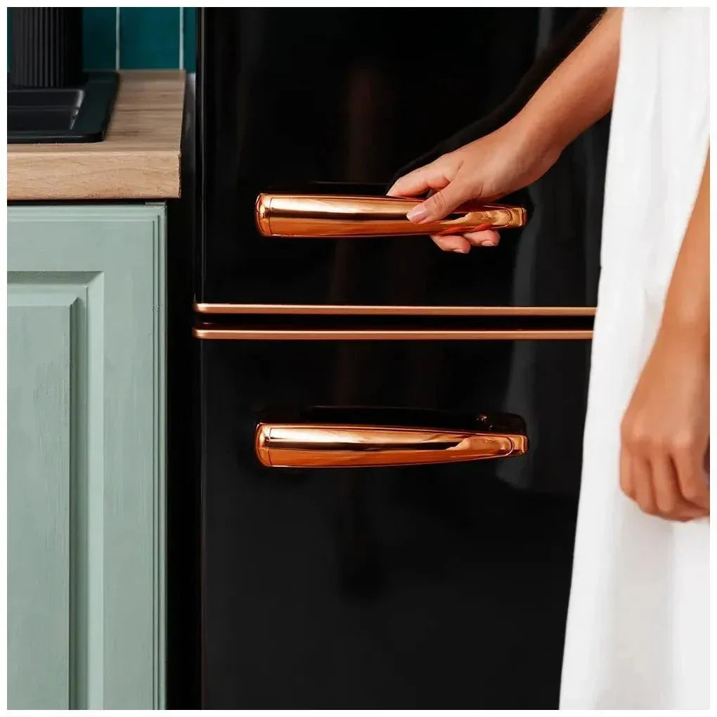 Frigorífico Retro 300L Negro, Clase E, Diseño Elegante y Eficiente Energéticamente de Cecotec
