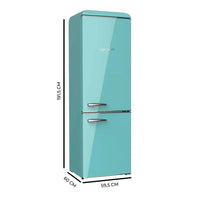 Frigorífico Retro 300L Verde, Clase E, con Luz y Crisper Box para Ahorro Energético de Cecotec