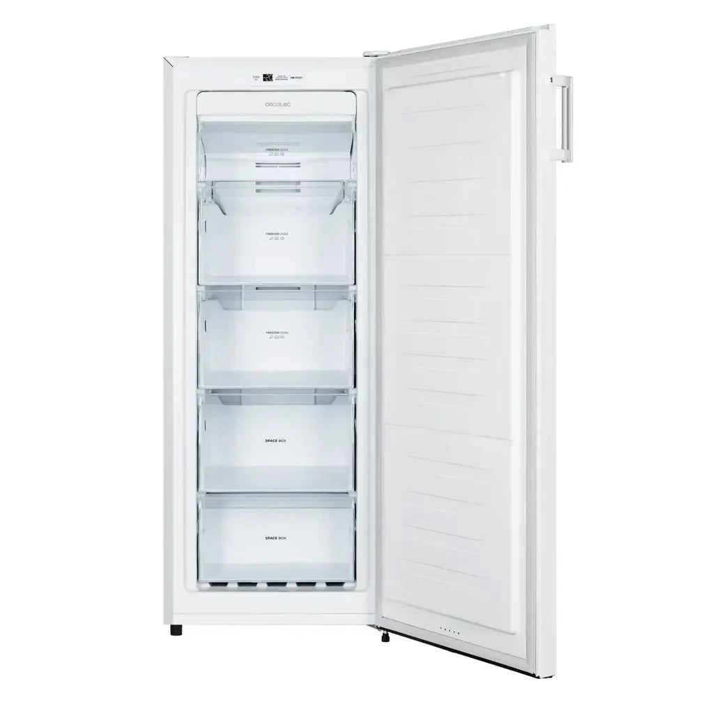Congelador Vertical 155L No Frost con Puerta Reversible y Alarma de Apertura de Cecotec