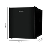 Mini Frigorífico Negro 46L, Acero Inoxidable, Eficiencia Energética Clase E de Cecotec