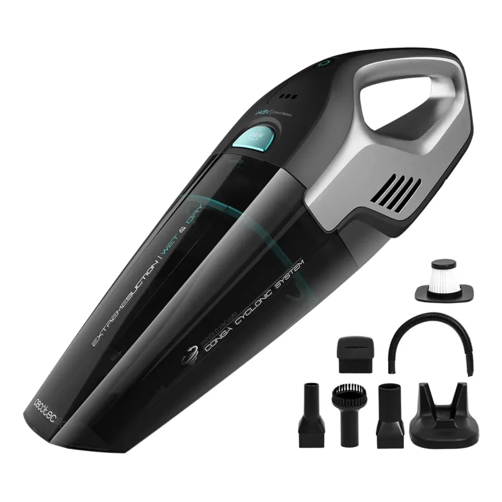 Aspirador de Mano Potente 14,8 V para Sólidos y Líquidos con Tecnología Ciclónica de Cecotec
