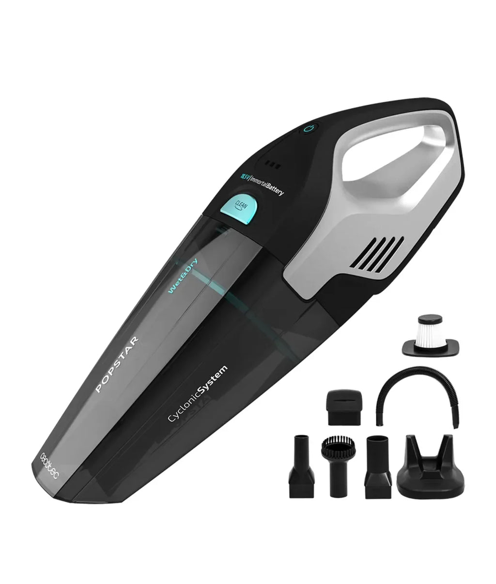 Aspirador de Mano Potente 18,5V para Sólidos y Líquidos con Tecnología Ciclónica de Cecotec