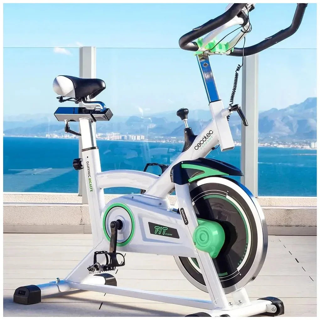 Bicicleta Spinning Estática Profesional con Volante de Inercia y Sistema Silencioso de Cecotec