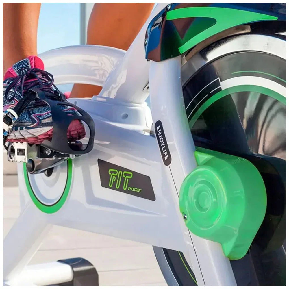 Bicicleta Spinning Estática Profesional con Volante de Inercia y Sistema Silencioso de Cecotec