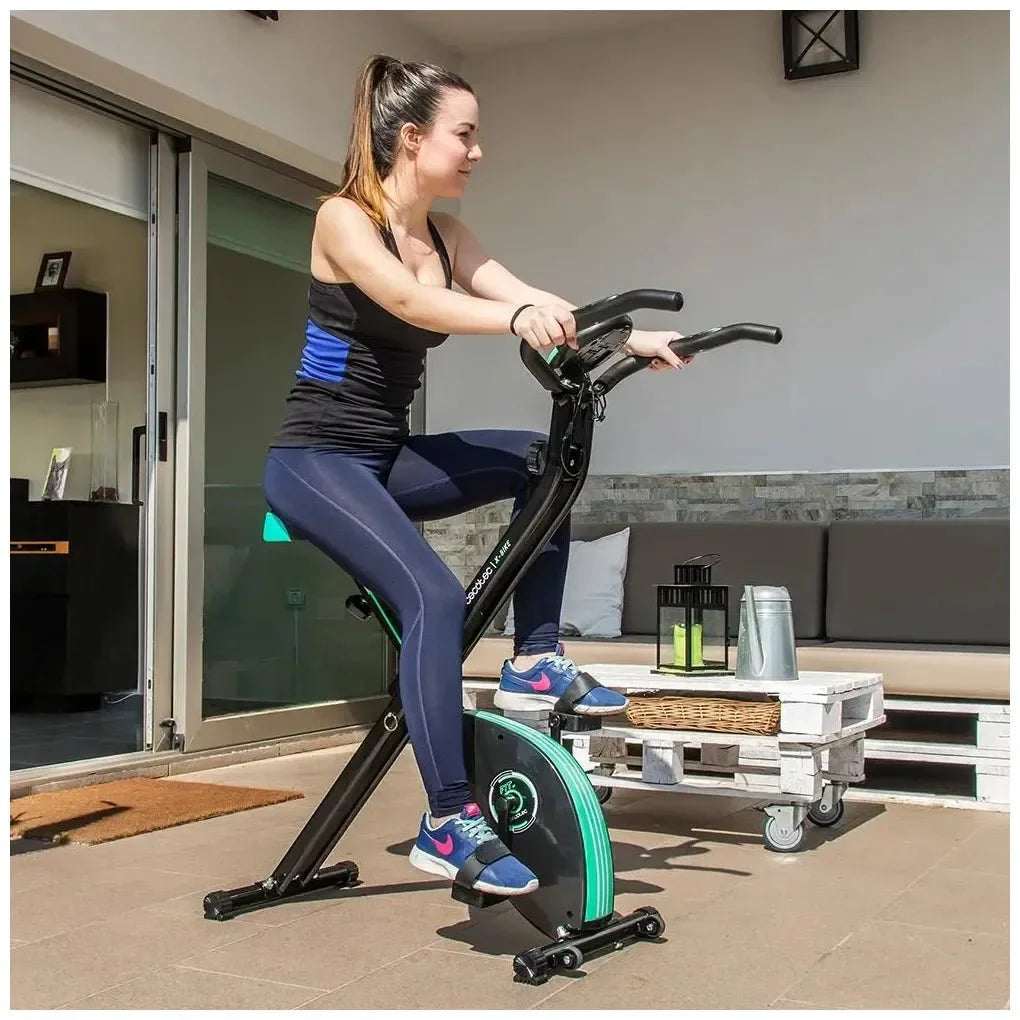 Bicicleta Estática Plegable X-Bike: Compacta, Silenciosa y Ergonómica para Casa de Cecotec