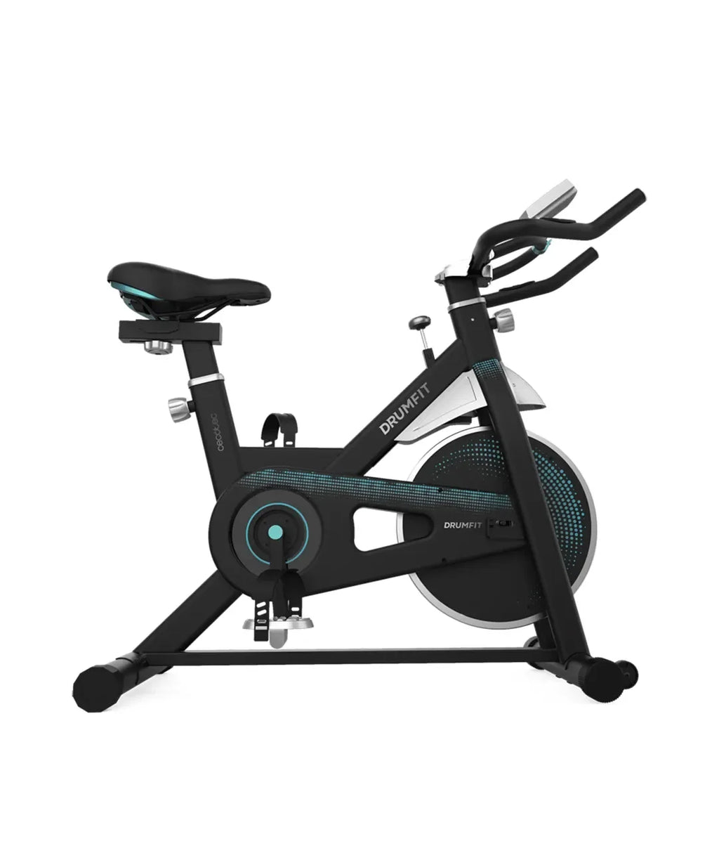 Bicicleta estática Indoor DrumFit 13000 Delfos con volante de inercia de 13 kg sistema Silence Fit y pantalla LCD de Cecotec
