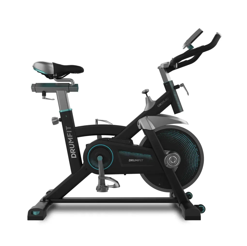 Bicicleta estatica DrumFit 18000 Ceres con volante de inercia de 18 kg sistema Silence Fit y pantalla LCD Cecotec