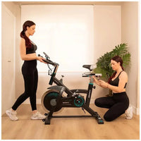 Bicicleta estatica DrumFit 18000 Ceres con volante de inercia de 18 kg sistema Silence Fit y pantalla LCD Cecotec