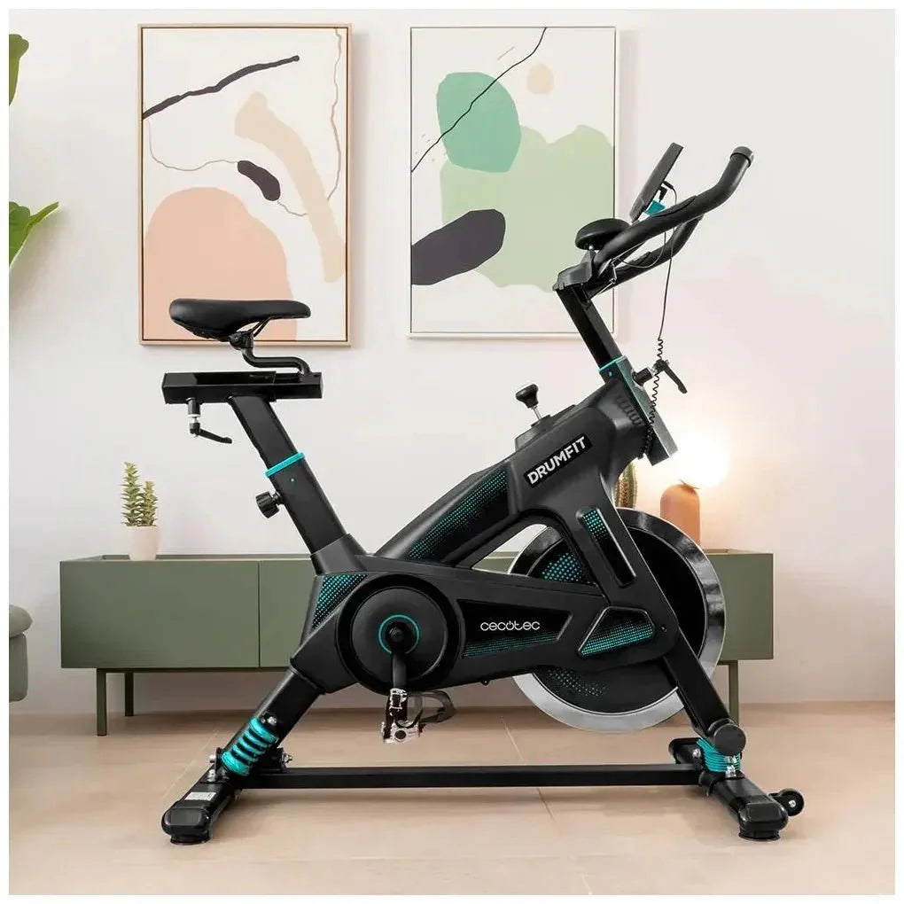 Bicicleta estaticaDrumFit 23000 Kosmos Pro UltraFlex con volante de 23 kg tecnología Dynamic Pro y pantalla LCD Cecotec