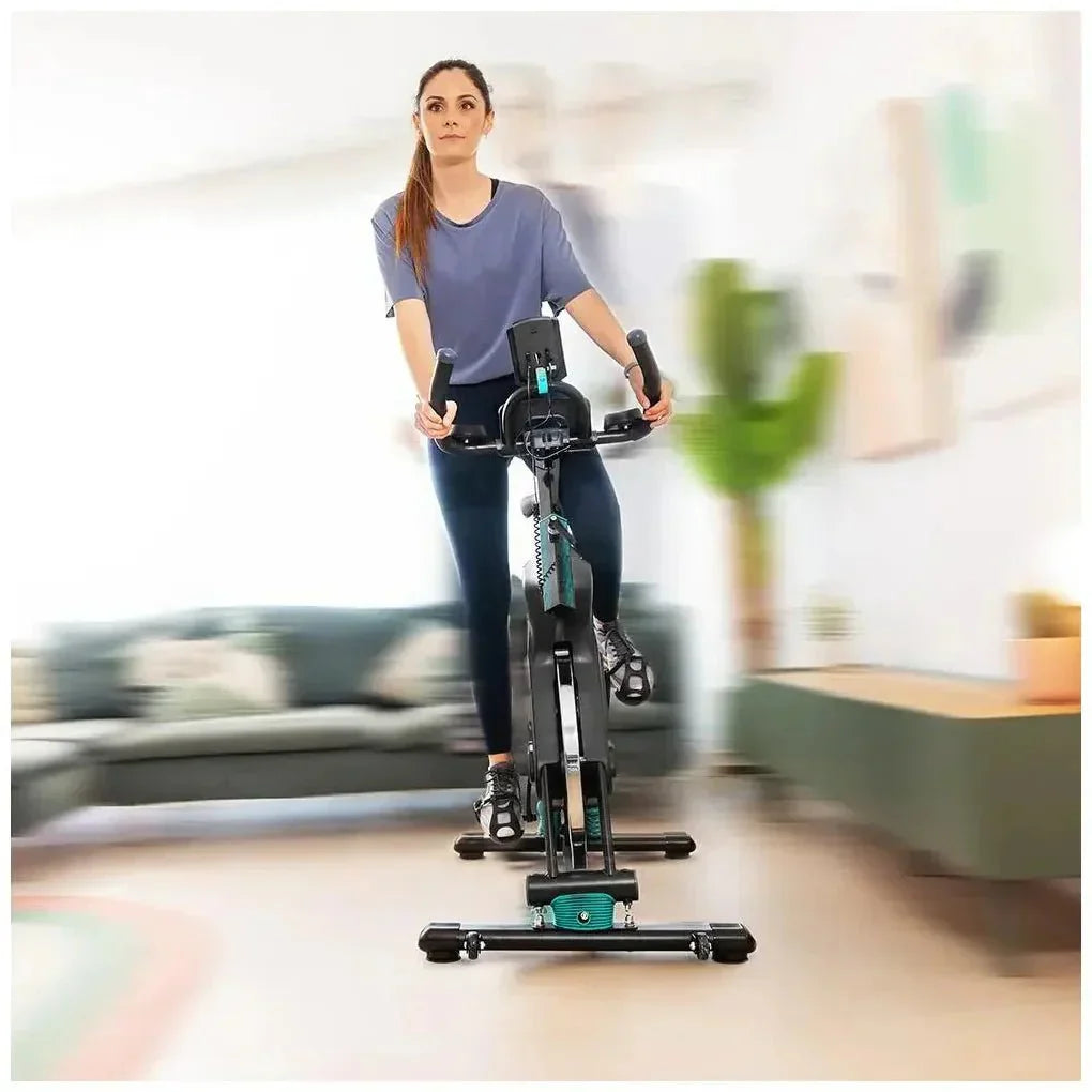Bicicleta estaticaDrumFit 23000 Kosmos Pro UltraFlex con volante de 23 kg tecnología Dynamic Pro y pantalla LCD Cecotec