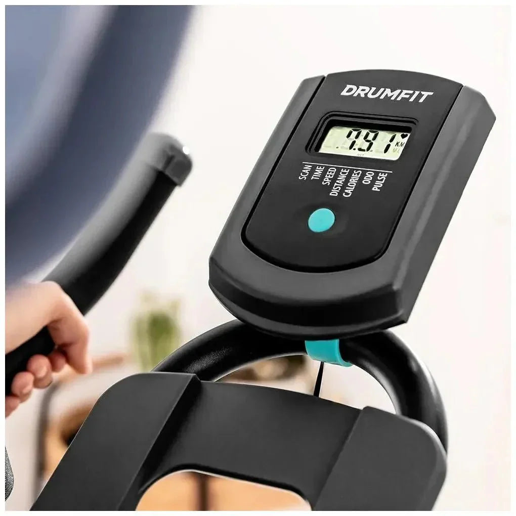 Bicicleta estaticaDrumFit 23000 Kosmos Pro UltraFlex con volante de 23 kg tecnología Dynamic Pro y pantalla LCD Cecotec