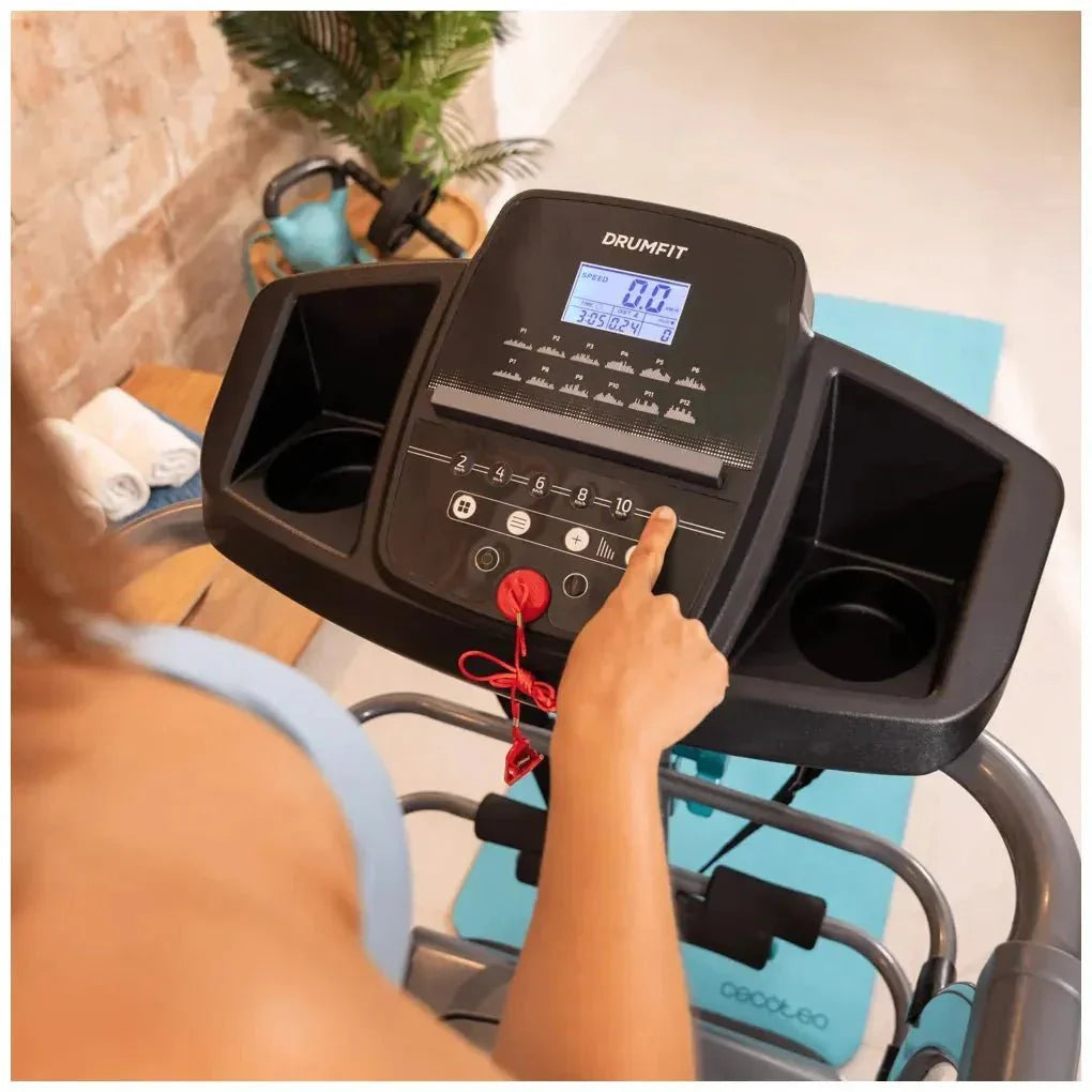 Cinta de Correr Plegable 1100W con Masaje y Entrenamiento Multifunción de Cecotec