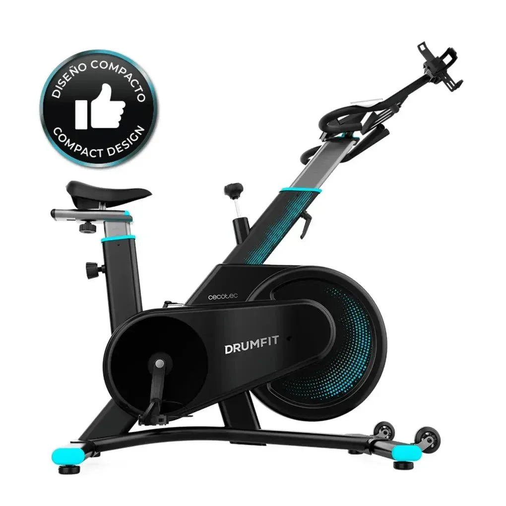 Bicicleta Estática Compacta y Silenciosa con Resistencia Magnética y LCD de Cecotec