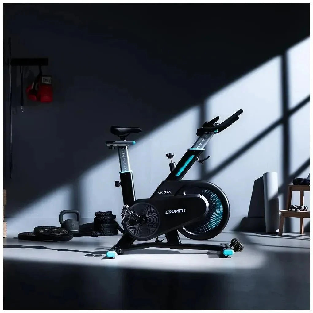 Bicicleta Estática Compacta y Silenciosa con Resistencia Magnética y LCD de Cecotec