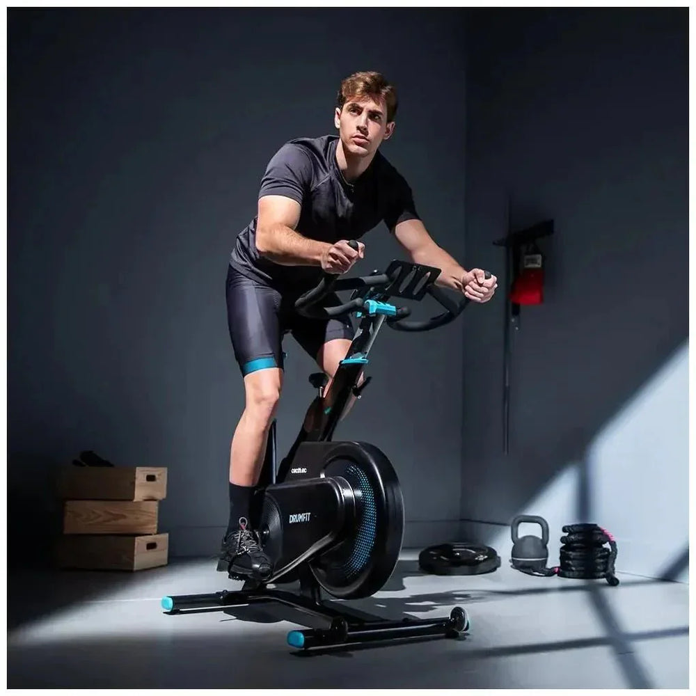 Bicicleta Estática Compacta y Silenciosa con Resistencia Magnética y LCD de Cecotec