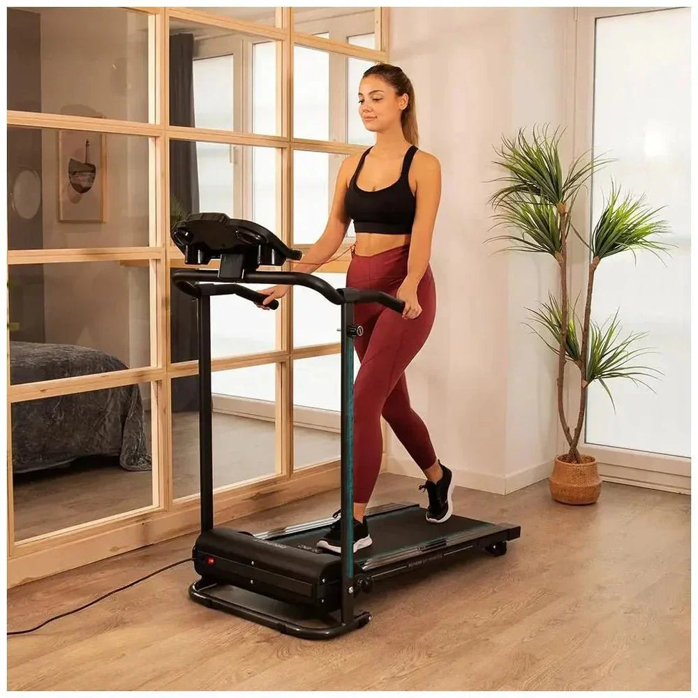 Cinta de Andar Plegable 550W con 12 Programas y Panel LCD para Entrenamiento en Casa de Cecotec