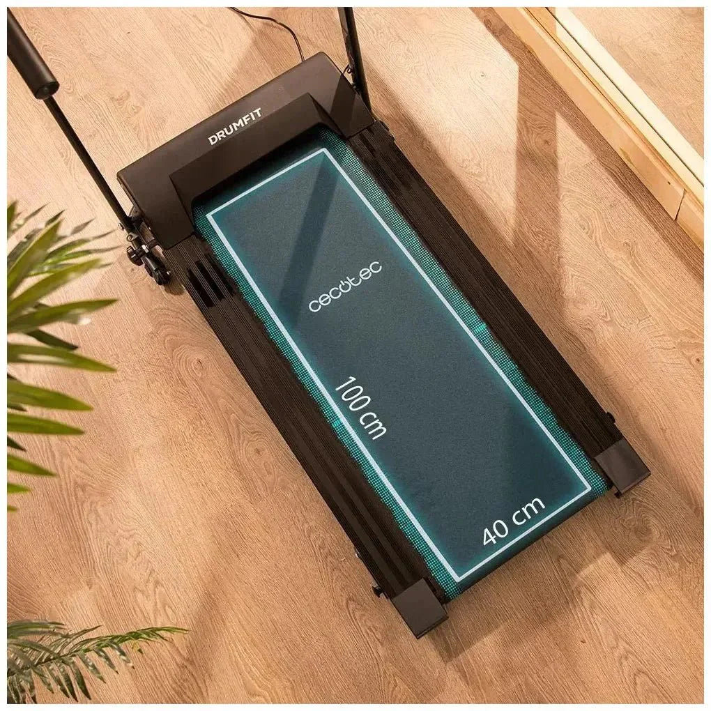 Cinta de Andar Plegable 550W con 12 Programas y Panel LCD para Entrenamiento en Casa de Cecotec