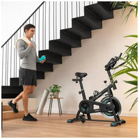 Bicicleta estatica DrumFit 6000 Forcis con volante de inercia de 6 kg resistencia manual monitor LCD y calapiés Cecotec