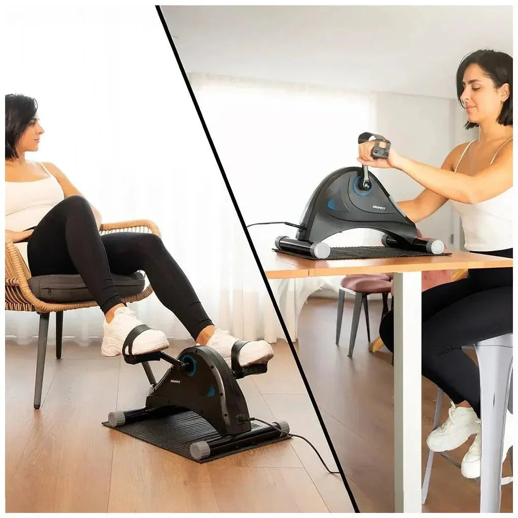 Pedalier Estático DrumFit Cycle Compact Pro con movimiento asistido control remoto y pantalla LED Cecotec