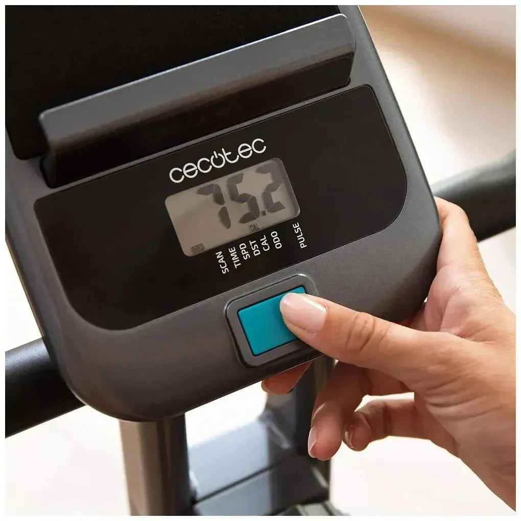 Bicicleta Estática Plegable con LCD y Resistencia Magnética para Entrenamiento en Casa de Cecotec