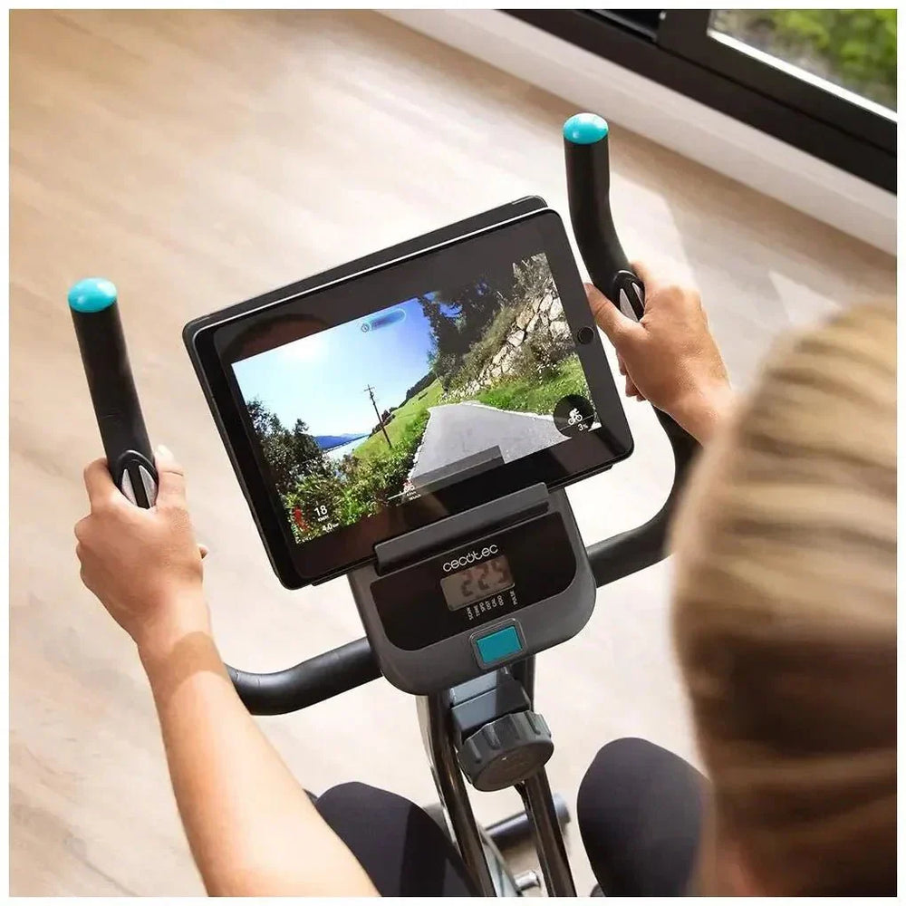Bicicleta Estática Plegable con LCD y Resistencia Magnética para Entrenamiento en Casa de Cecotec
