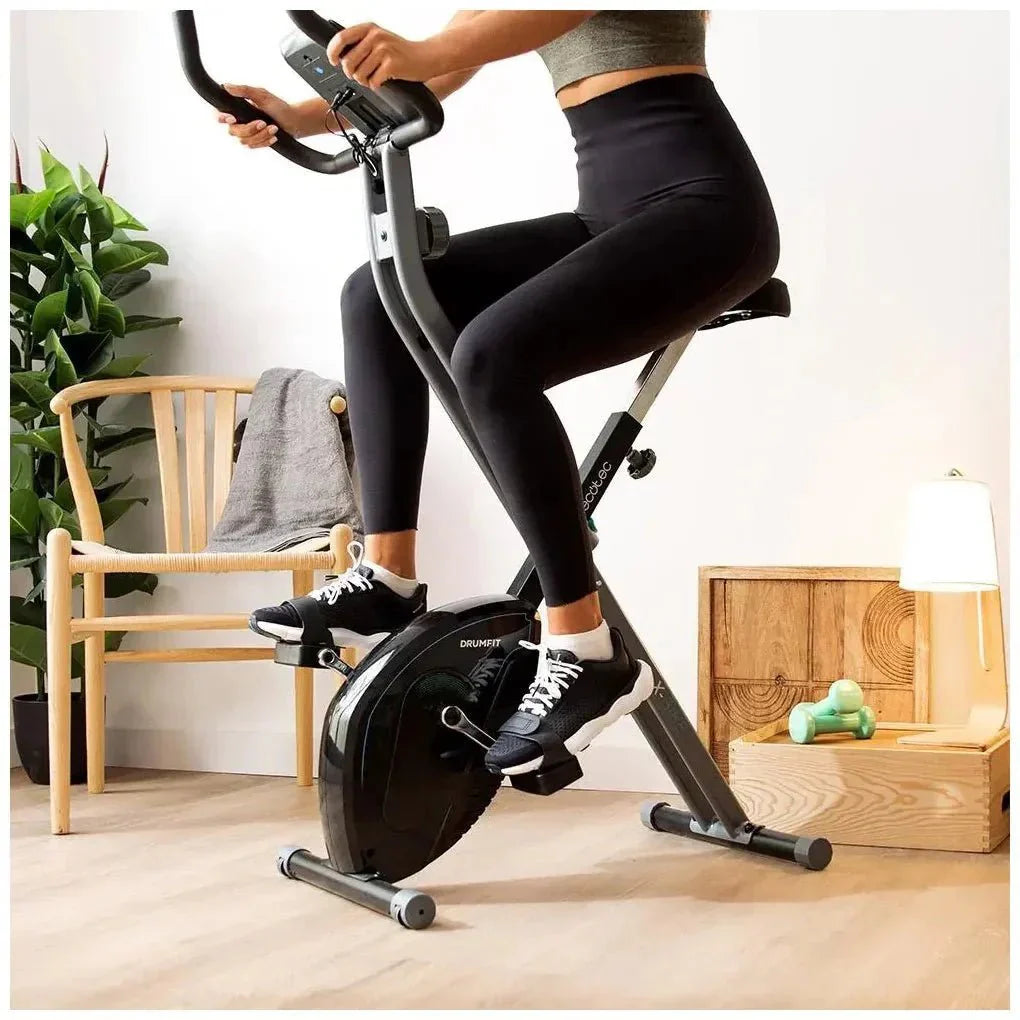 Bicicleta Estática Plegable con LCD y Resistencia Magnética para Entrenamiento en Casa de Cecotec
