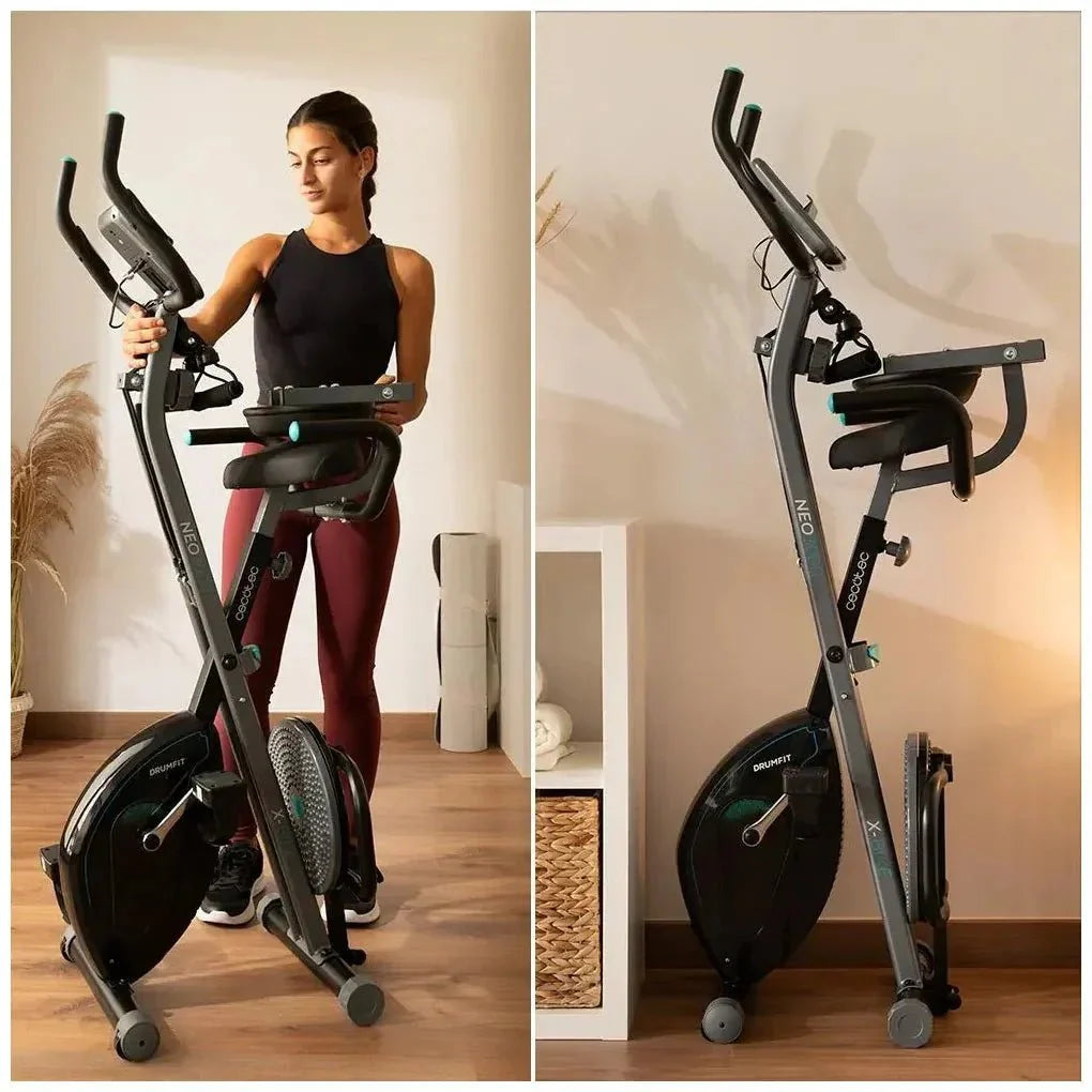 Bicicleta Estática Plegable DrumFit X-Bike 3000 Neo Pro: Entrenamiento Completo en Casa de Cecotec