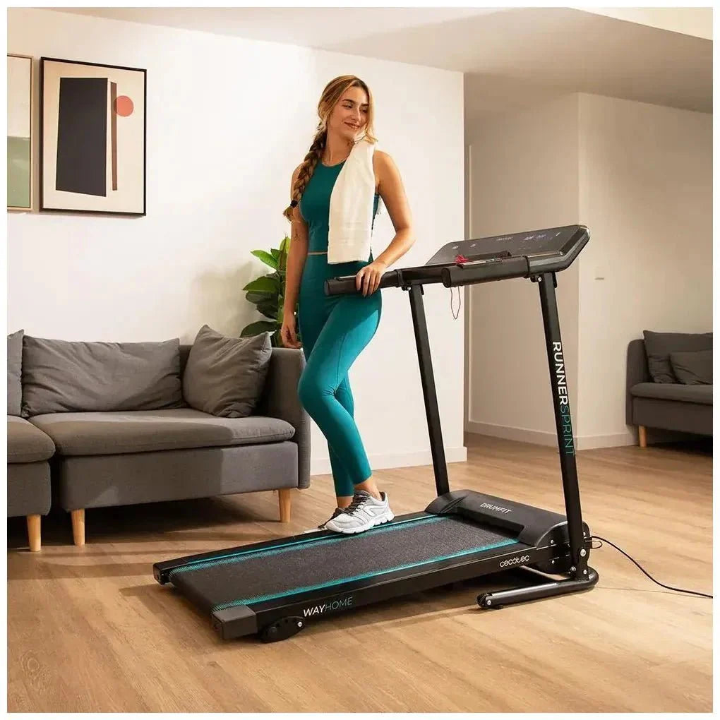 Cinta de Correr Plegable DrumFit WayHome 1000: Potente, Compacta y Versátil de Cecotec