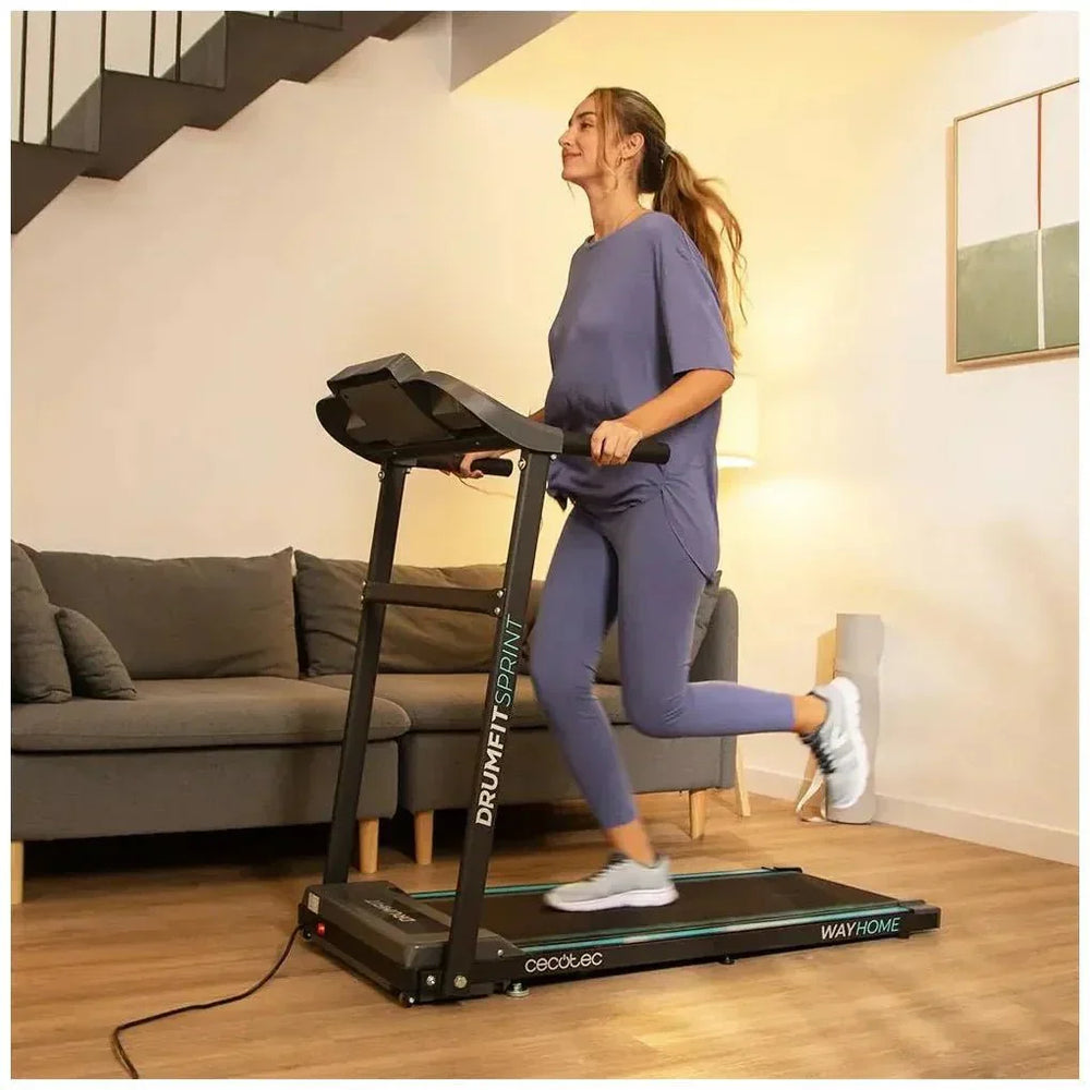 Cinta de Correr Plegable 600W con 12 Programas y Velocidad Ajustable de Cecotec