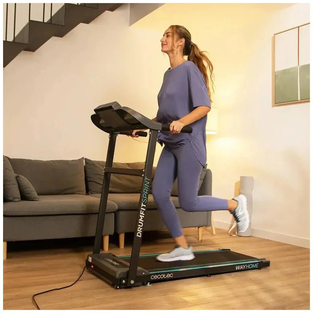 Cinta de Correr Plegable 600W con 12 Programas y Velocidad Ajustable de Cecotec