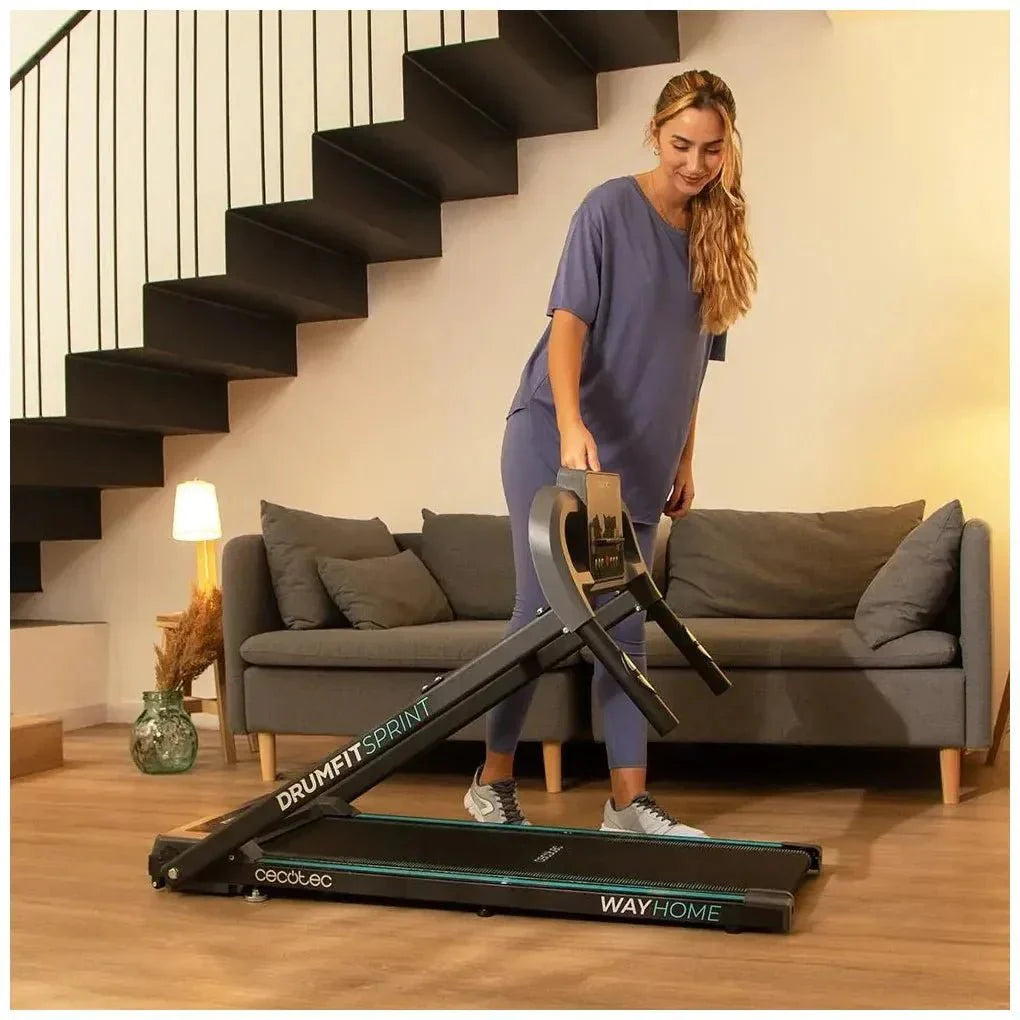 Cinta de Correr Plegable 600W con 12 Programas y Velocidad Ajustable de Cecotec