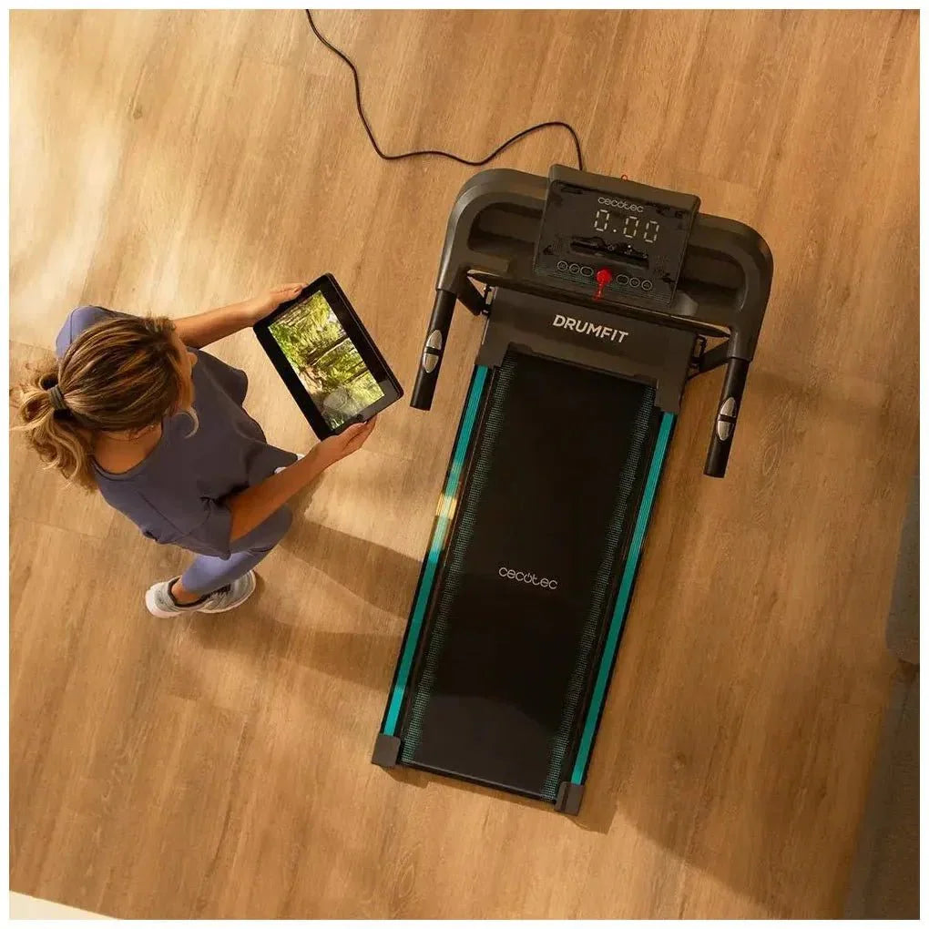 Cinta de Correr Plegable 600W con 12 Programas y Velocidad Ajustable de Cecotec