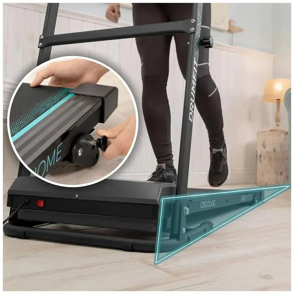 Cinta de Correr Plegable 900W con 12 Programas y Panel LCD para Entrenamiento en Casa de Cecotec