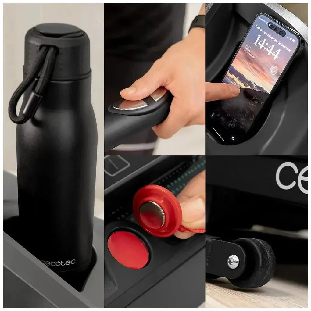 Cinta de Correr Plegable 900W con 12 Programas y Panel LCD para Entrenamiento en Casa de Cecotec