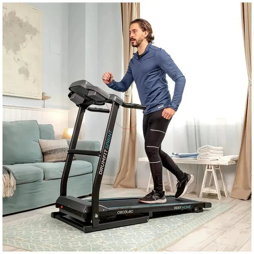 Cinta de Correr Plegable DrumFit 1500W con Bluetooth y 12 Programas de Cecotec