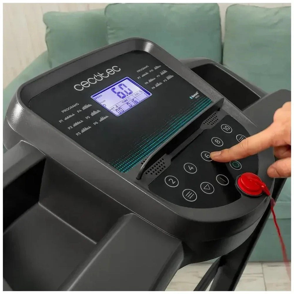 Cinta de Correr Plegable DrumFit 1500W con Bluetooth y 12 Programas de Cecotec