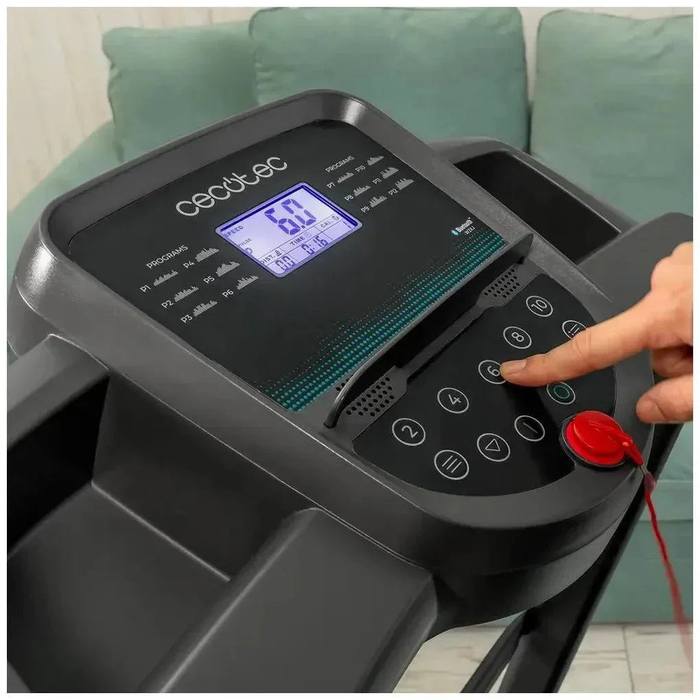 Cinta de Correr Plegable DrumFit 1500W con Bluetooth y 12 Programas de Cecotec