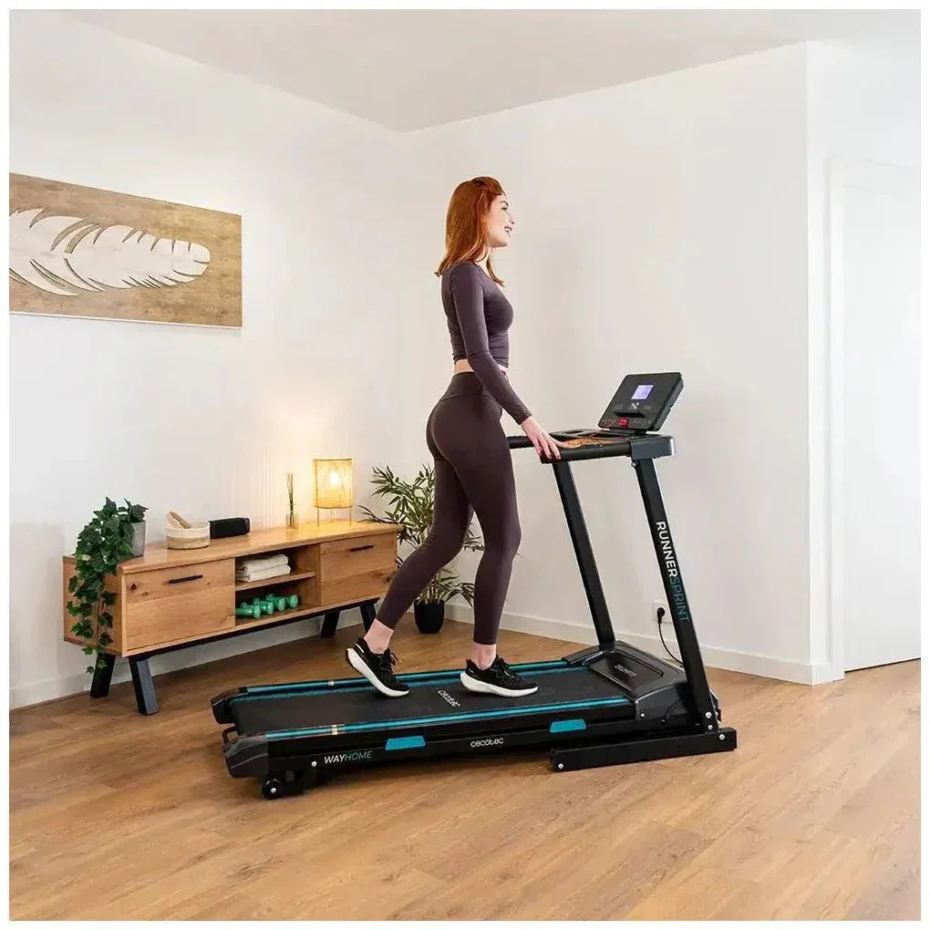 Cinta de Correr Plegable 1900W con Inclinación y Amortiguación Avanzada de Cecotec