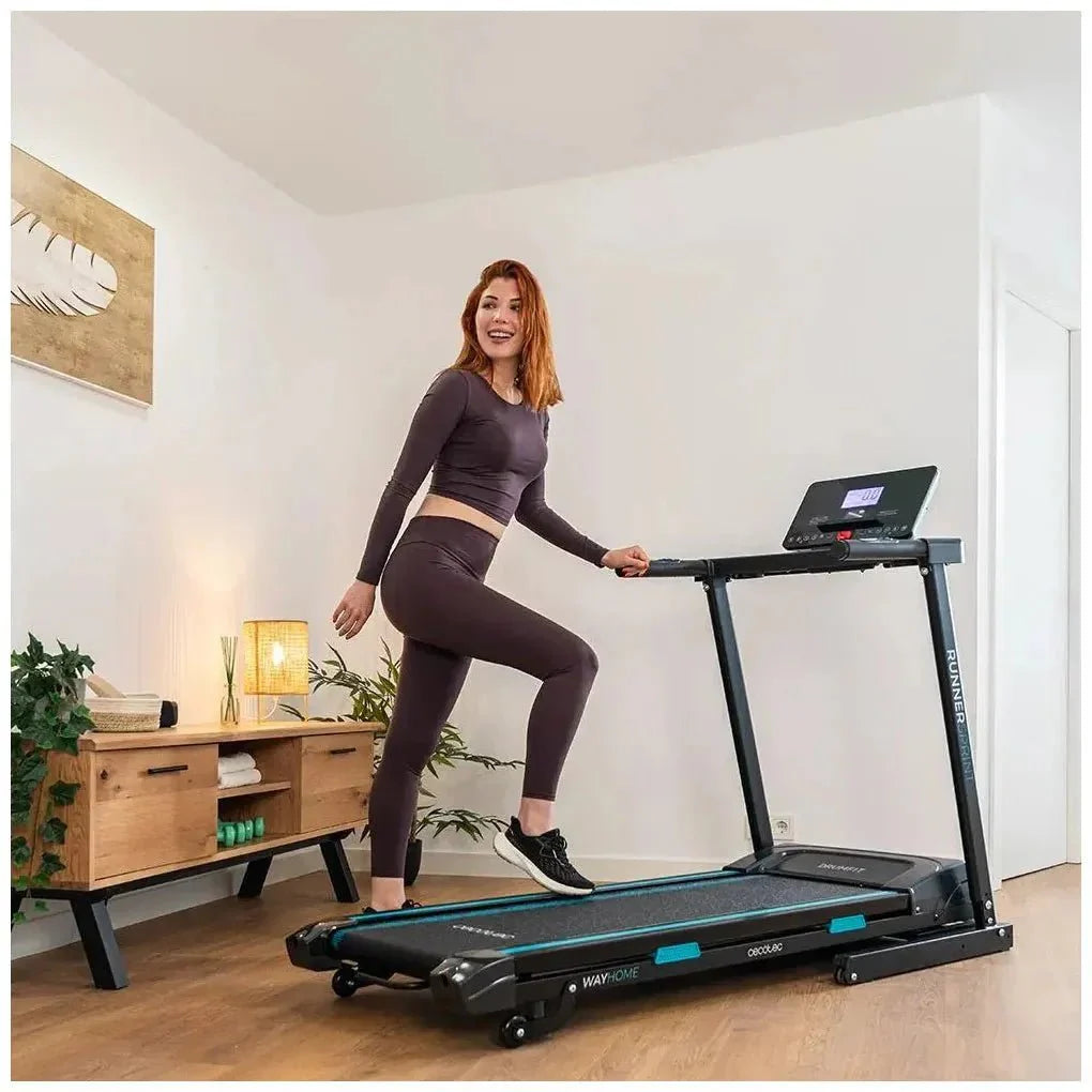 Cinta de Correr Plegable 1900W con Inclinación y Amortiguación Avanzada de Cecotec