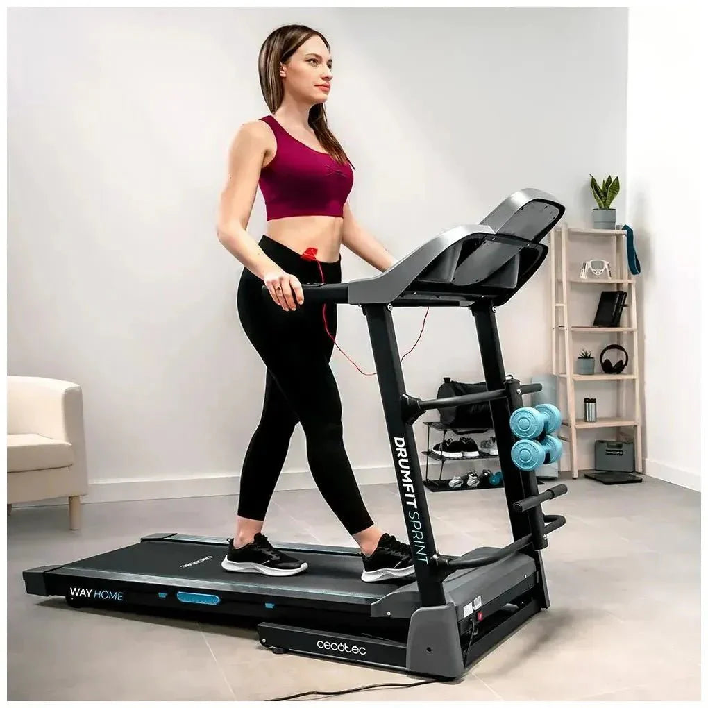 Cinta de Correr Plegable DrumFit 1700 Sprint: Potencia, Comodidad y Tecnología de Cecotec