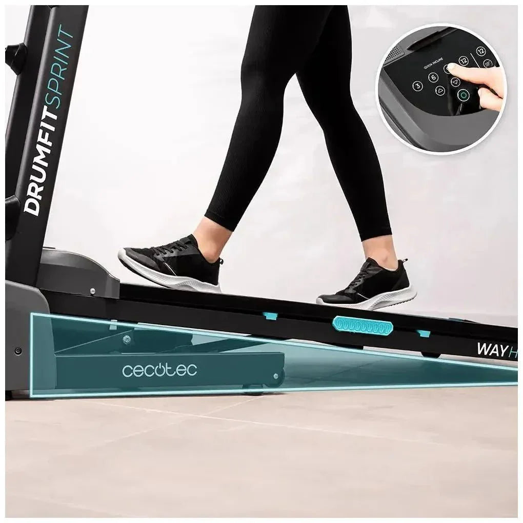 Cinta de Correr Plegable DrumFit 1700 Sprint: Potencia, Comodidad y Tecnología de Cecotec