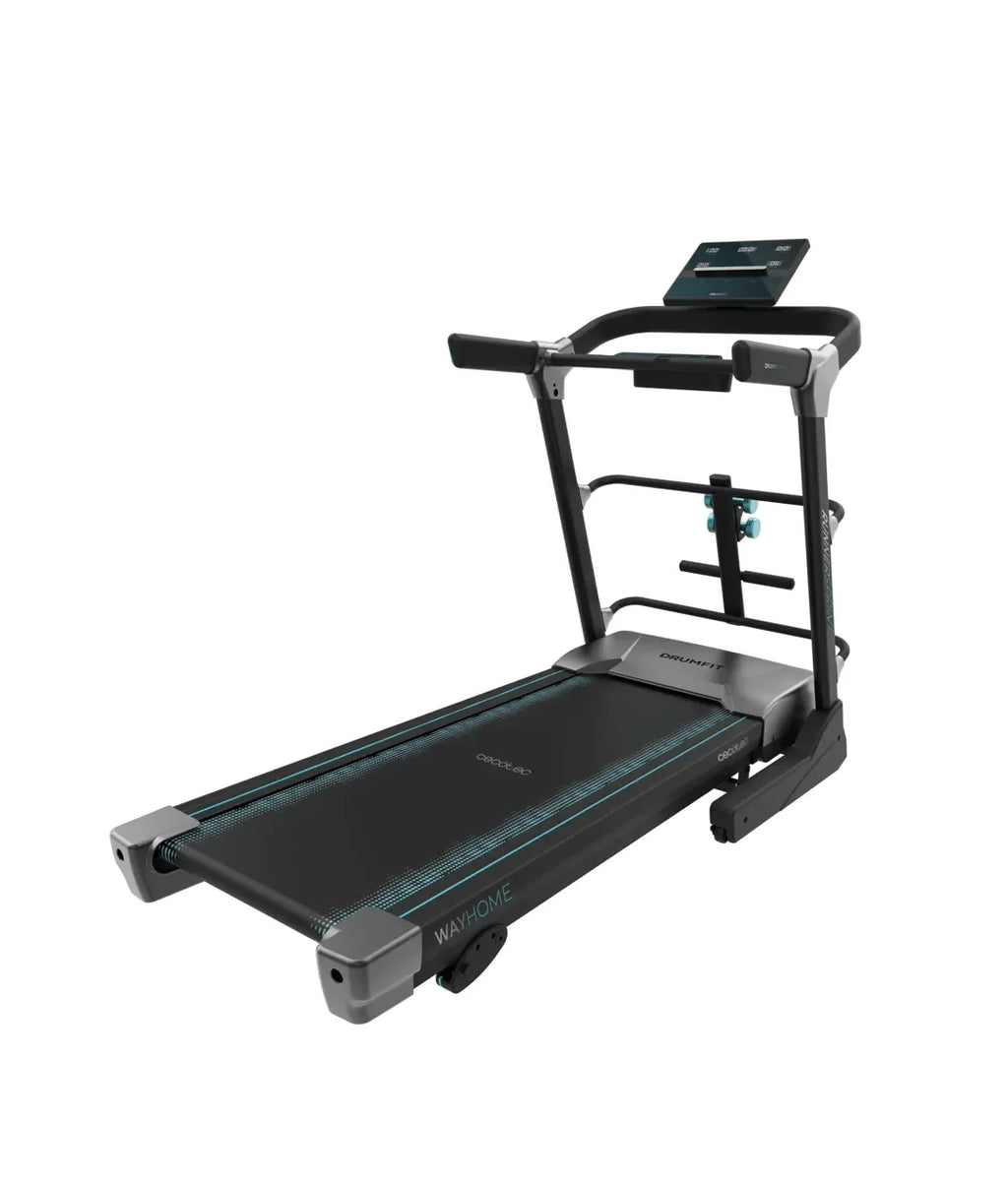 Cinta de Correr Plegable 2200W con Amortiguación y Accesorios para Entrenamiento Completo de Cecotec
