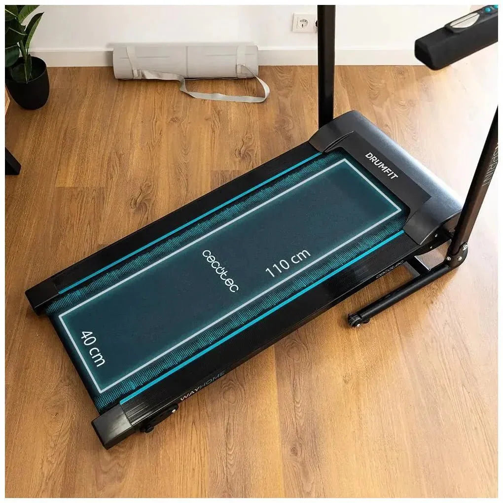 Cinta de Correr Plegable DrumFit 1200W con 12 Programas y Pantalla LED de Cecotec