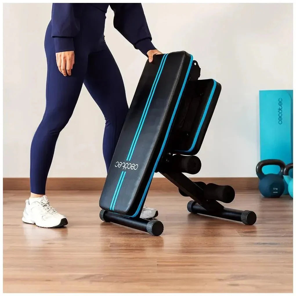 Banco de Musculación Ajustable y Plegable para Entrenamiento Completo en Casa de Cecotec