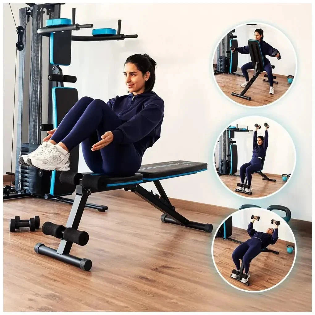 Banco de Musculación Ajustable y Plegable para Entrenamiento Completo en Casa de Cecotec
