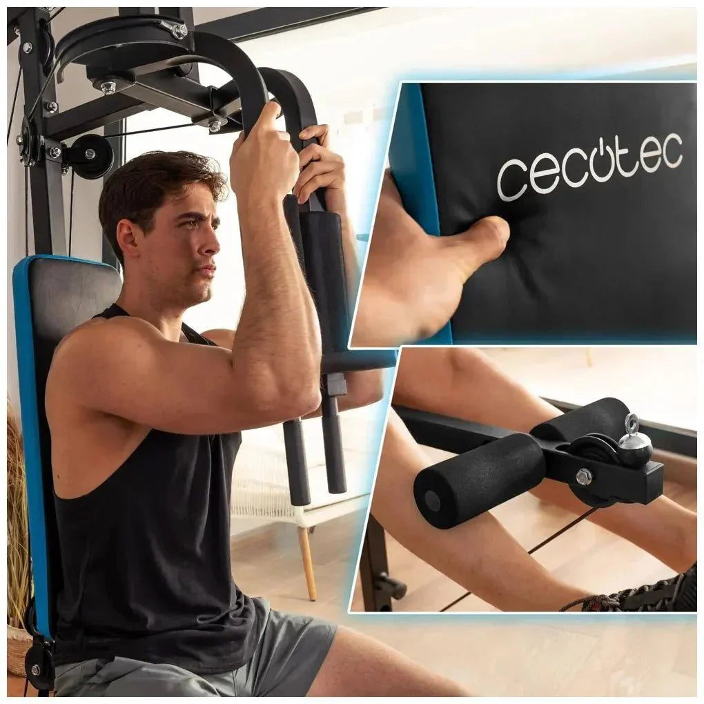 Estación de Entrenamiento Multifuncional Drumfit HomeGym 1000 para Full-Body Workout de Cecotec