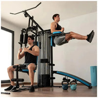 Multiestación de Entrenamiento Completo en Casa con 2 Estaciones y Pesas Ajustables de Cecotec